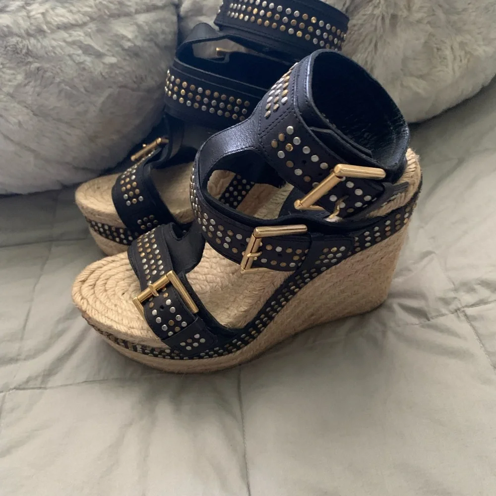 Alexander McQueen Leather Studded Espadrilles - Picture 2 of 10